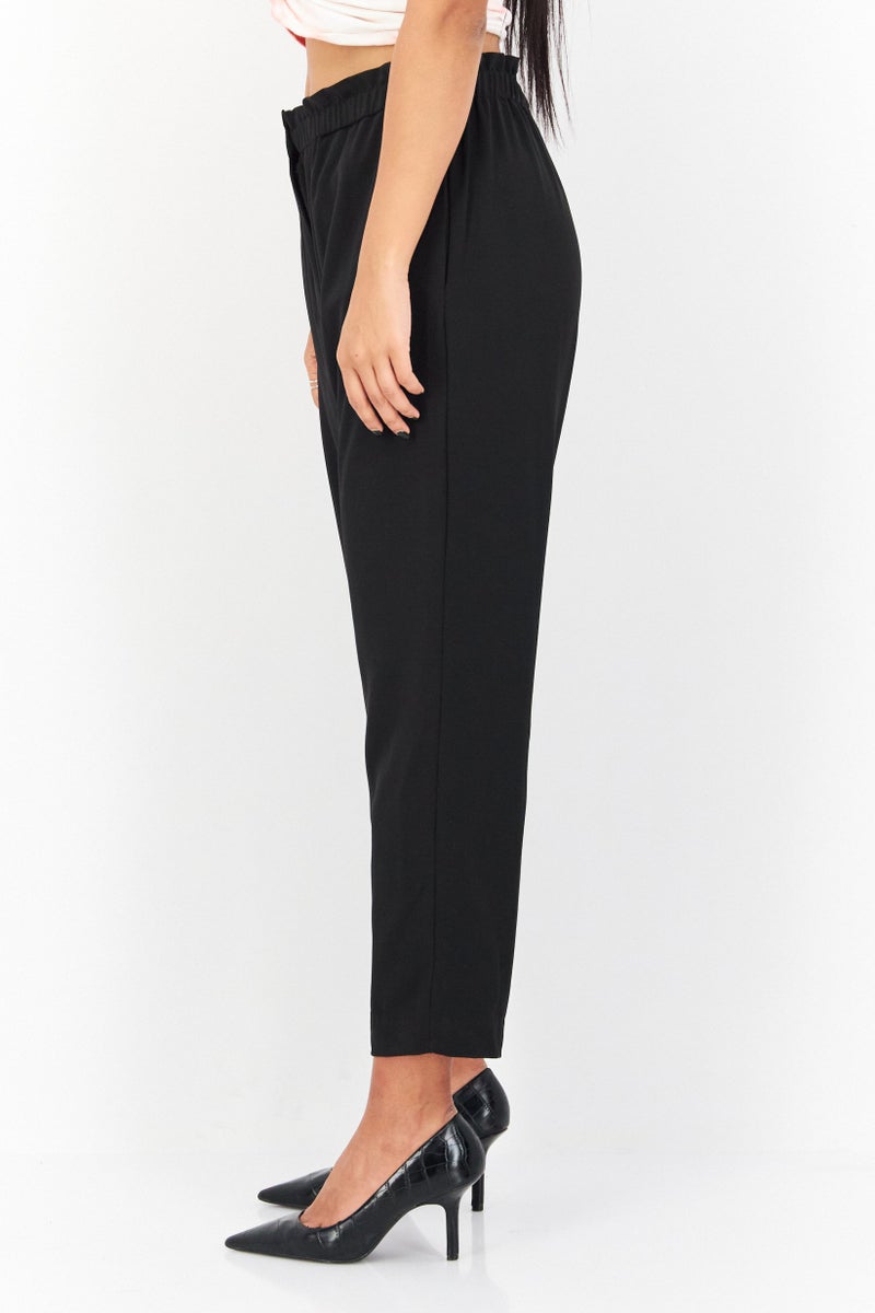 Riley & Rae Women Regular Fit Solid Pants, Black - Image 4